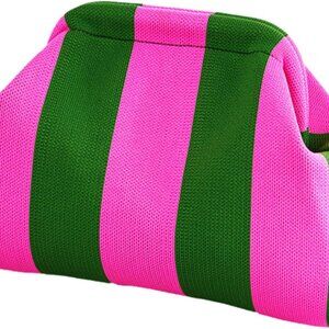 Clutch Purses for Women 2025 Summer Beach Woven Crochet Bag Dumpling Striped Ruc